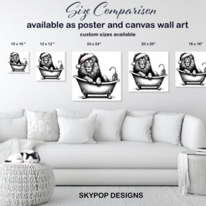 Lion Christmas Bath Art