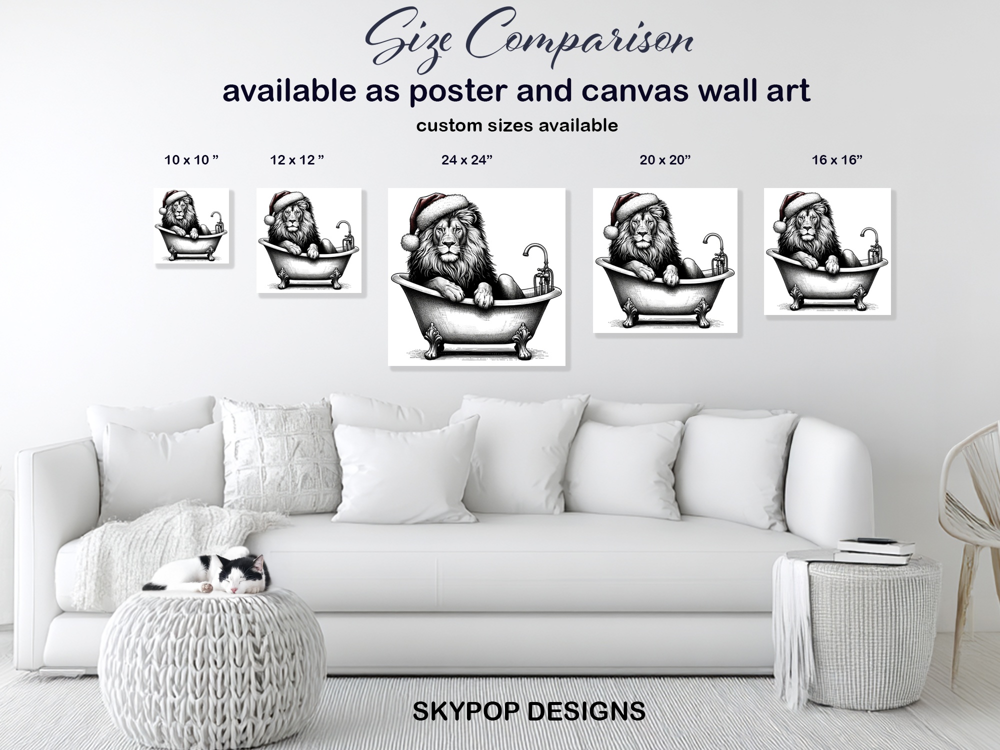7.jpg Lion Christmas Bath Art