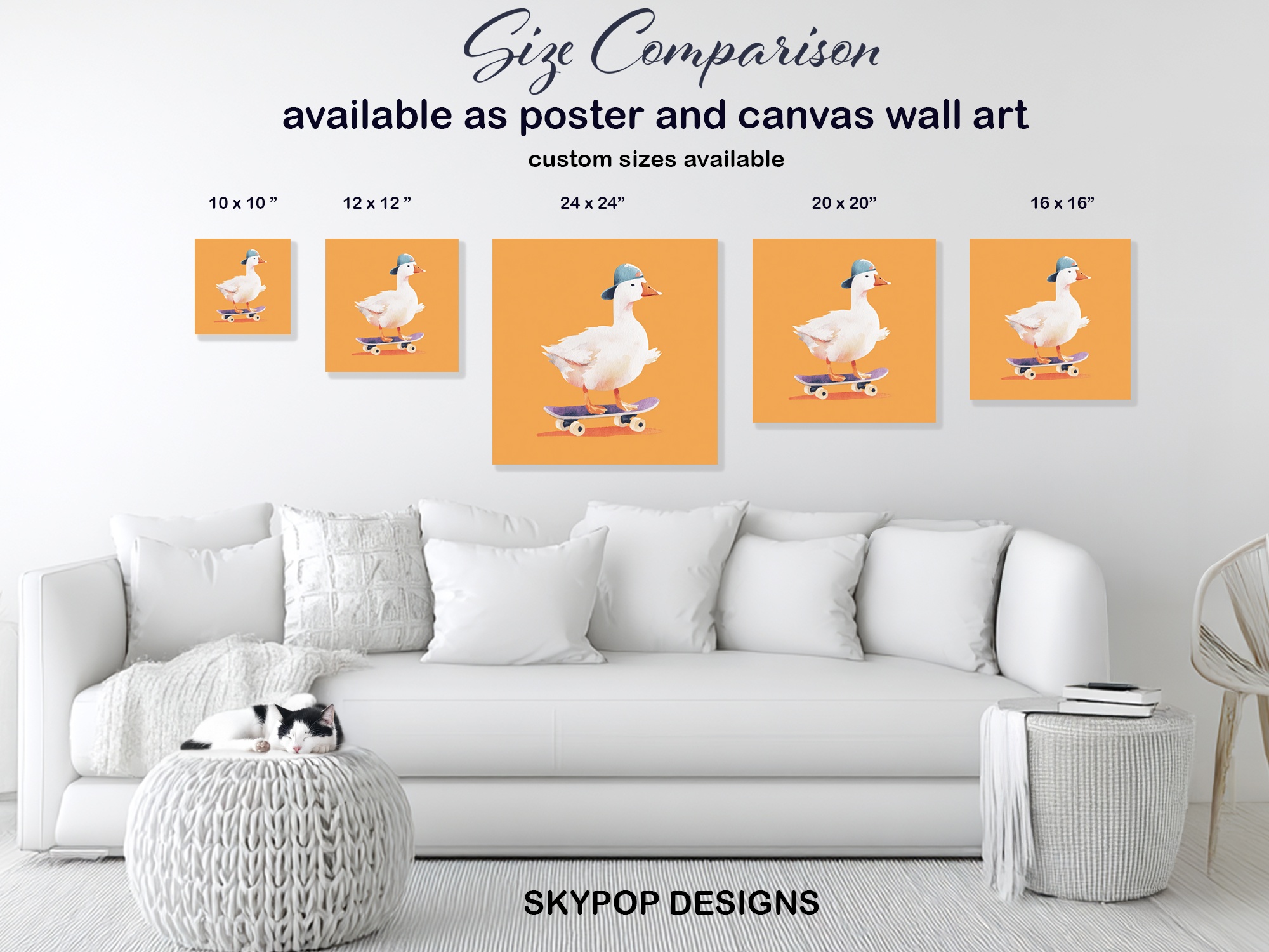 7.jpg Skateboarding Duck Art