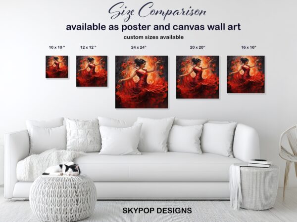 Passionate Dancer Red Art