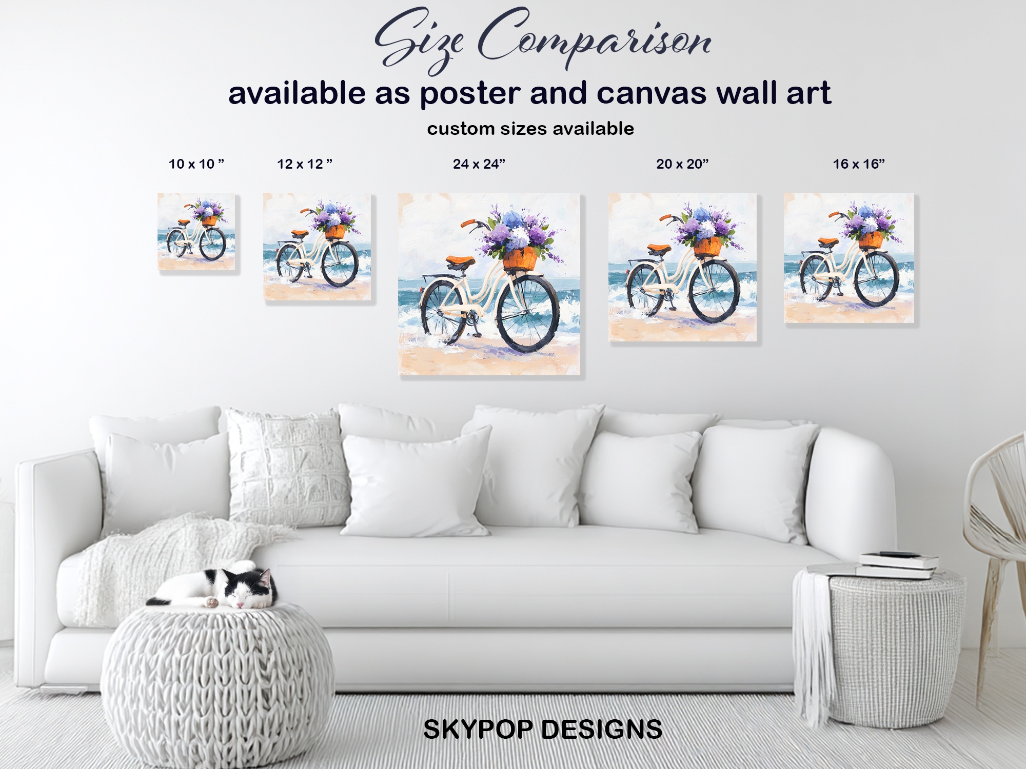7.jpg Seaside Bicycle Bouquet Art