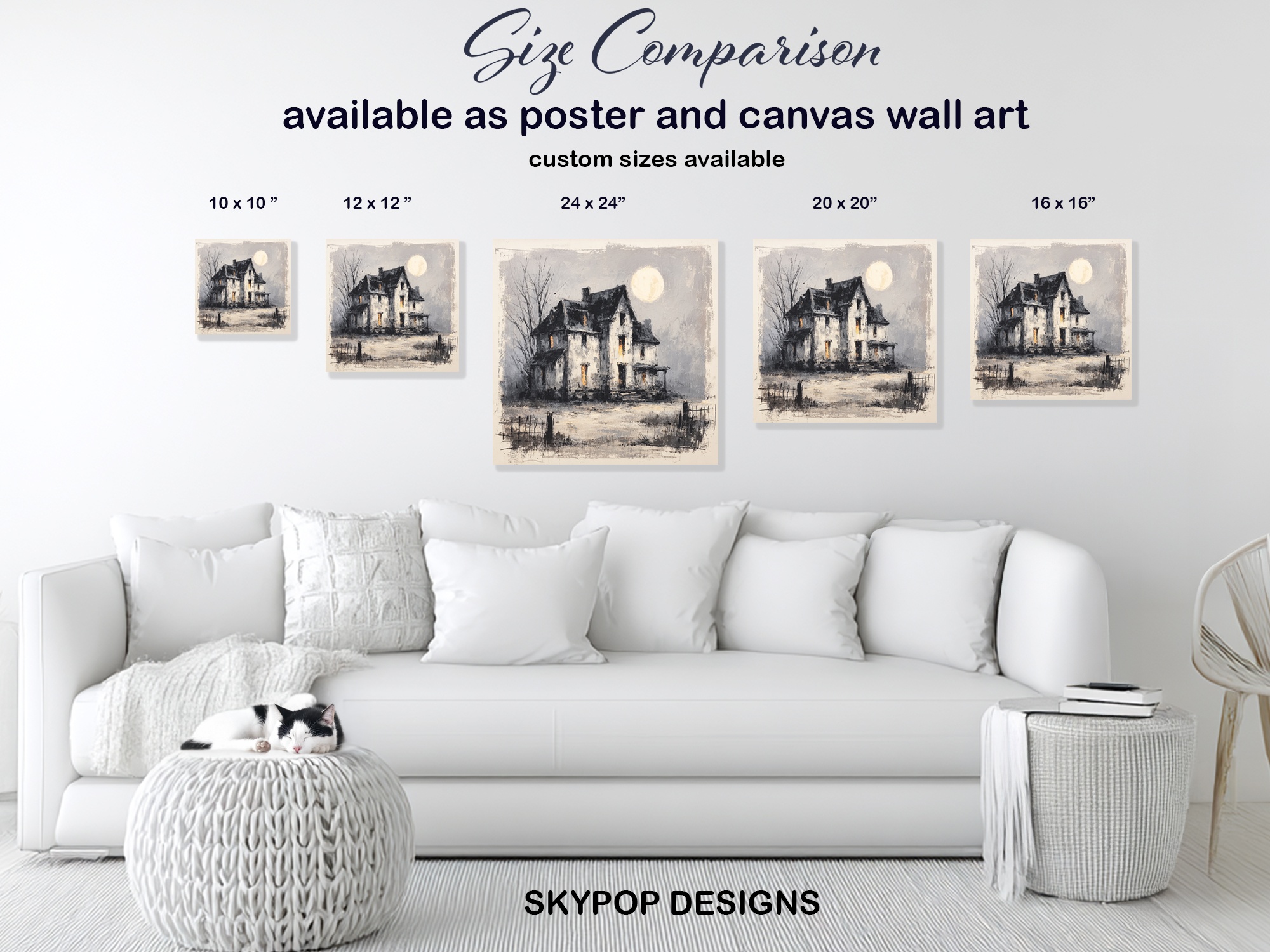 7.jpg Haunted Farmhouse Night Art