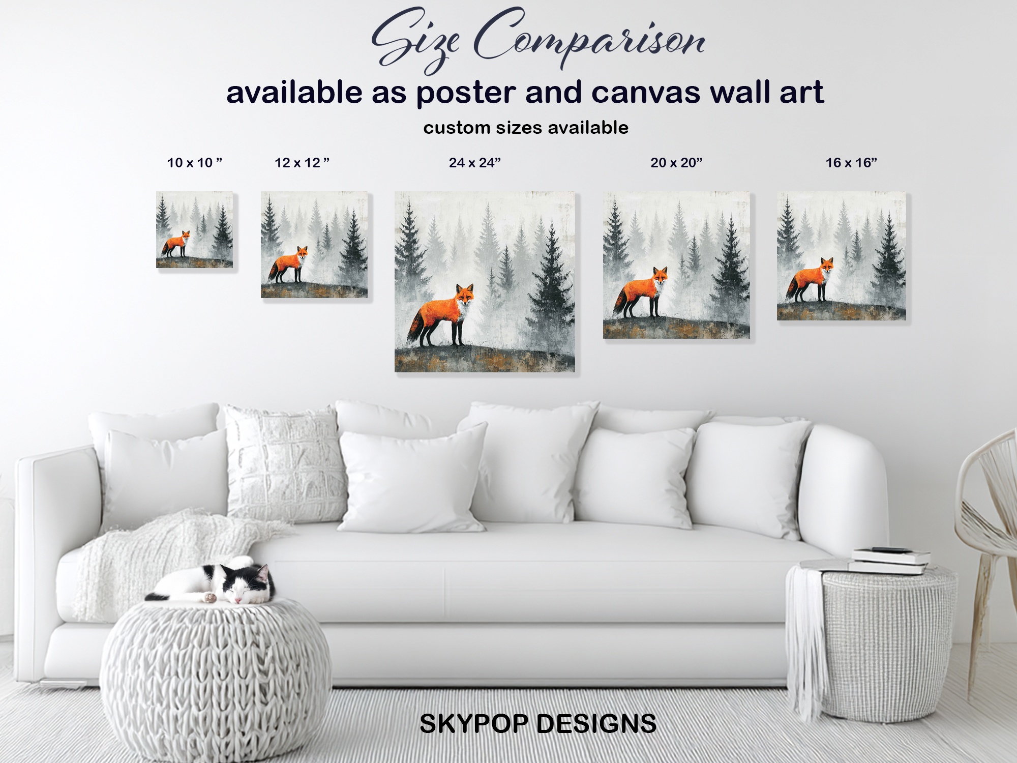 7.jpg Fox in Misty Forest Art