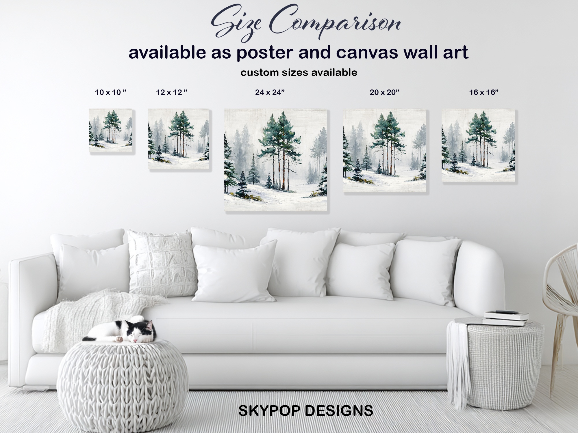 7.jpg Winter Pine Forest Art