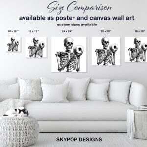 Skeleton Toilet Paper Art