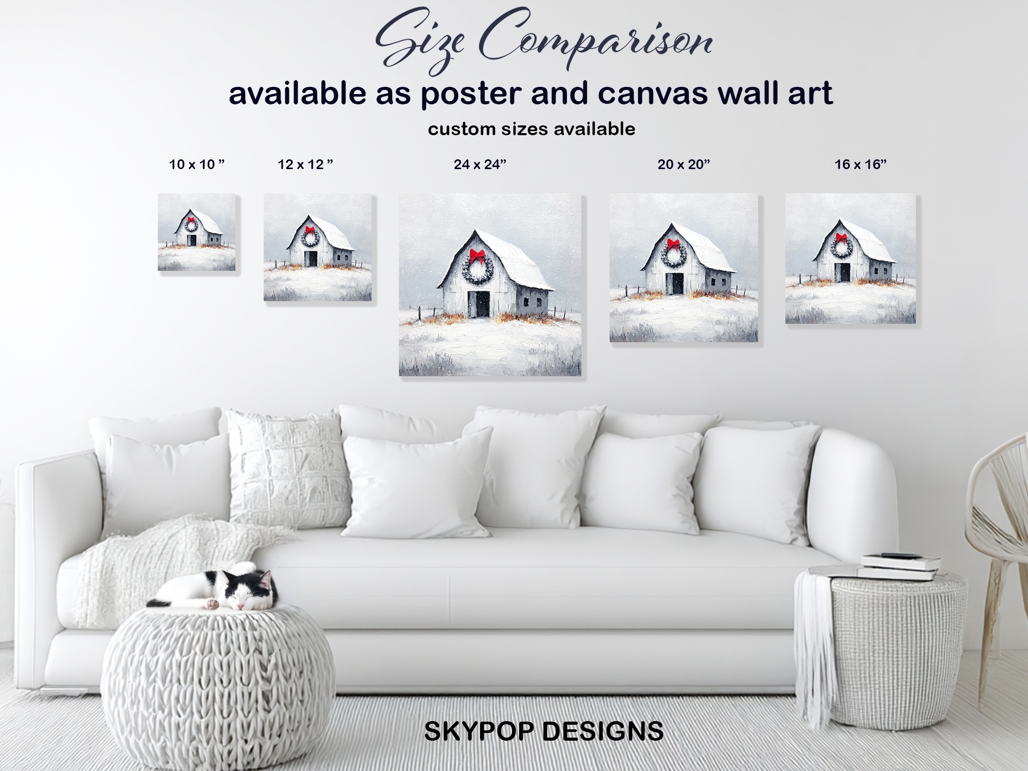 7.jpg Snowy Barn Christmas Art