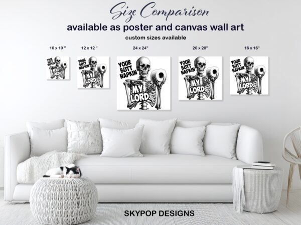 Skeleton Toilet Paper Lord Art