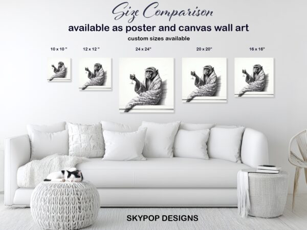 Monkey Champagne Art