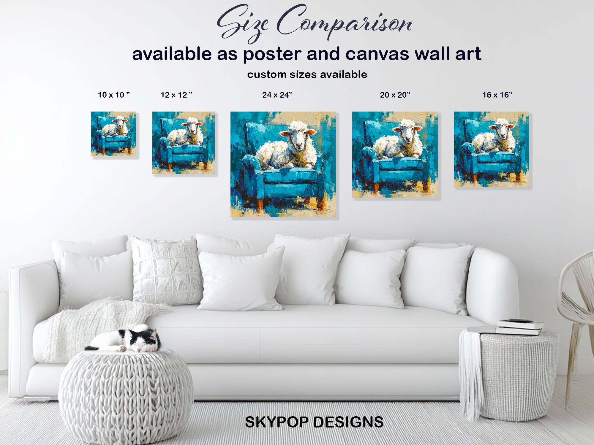 7.jpg Sheep on Sofa Art