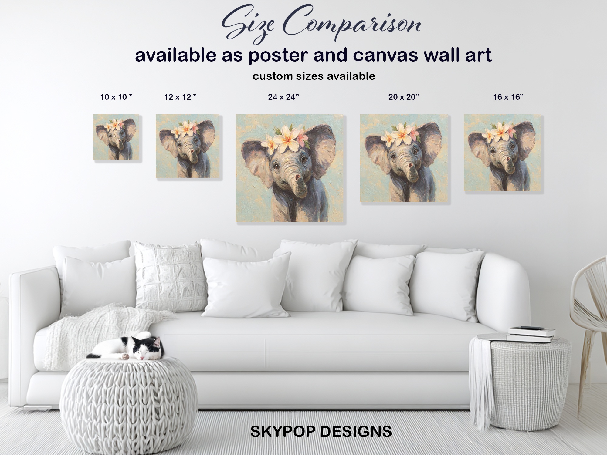 7.jpg Baby Elephant Flower Art