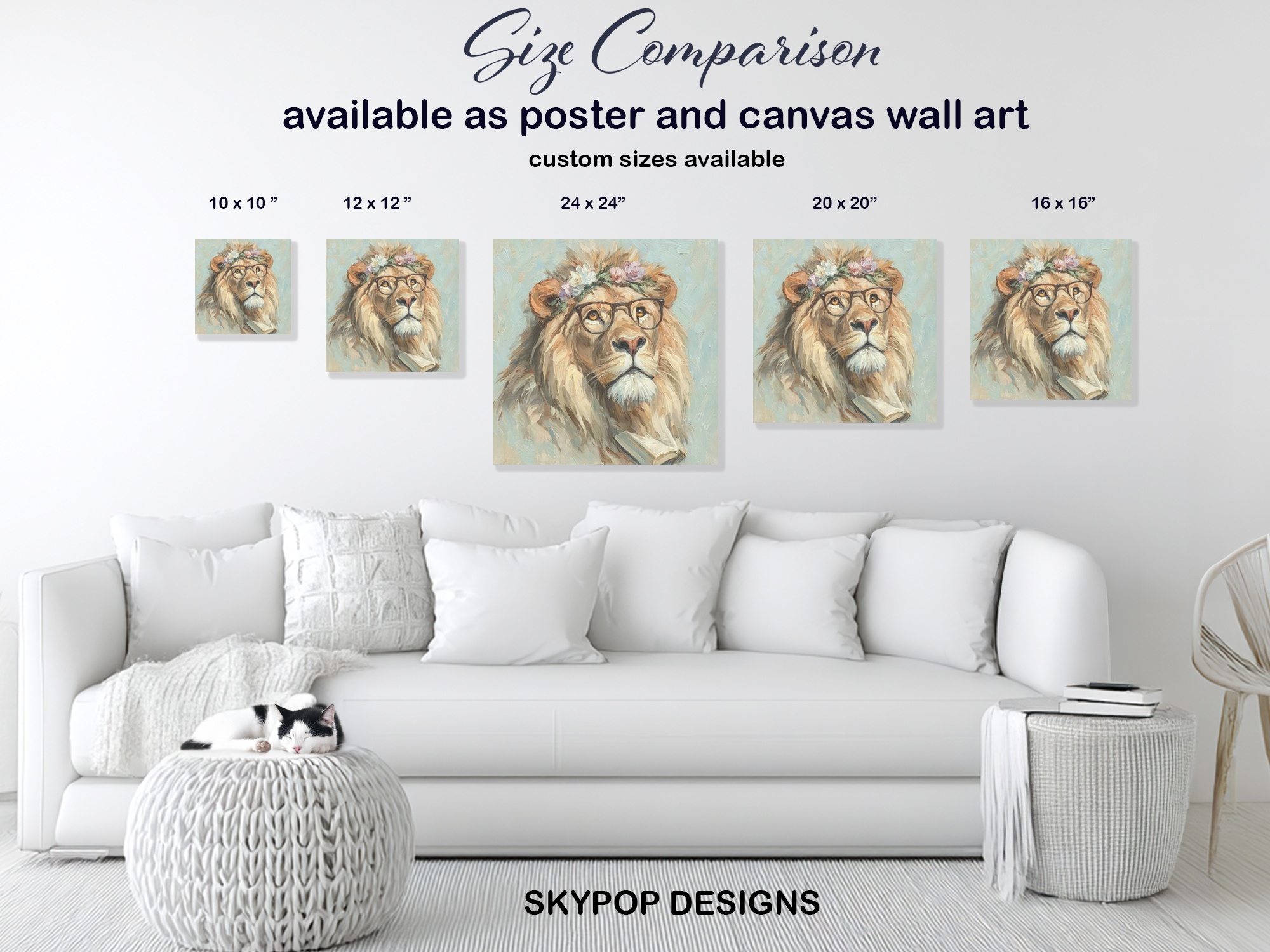 7.jpg Lion Book Glasses Art