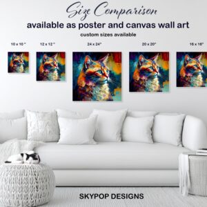 Vibrant Cat Art
