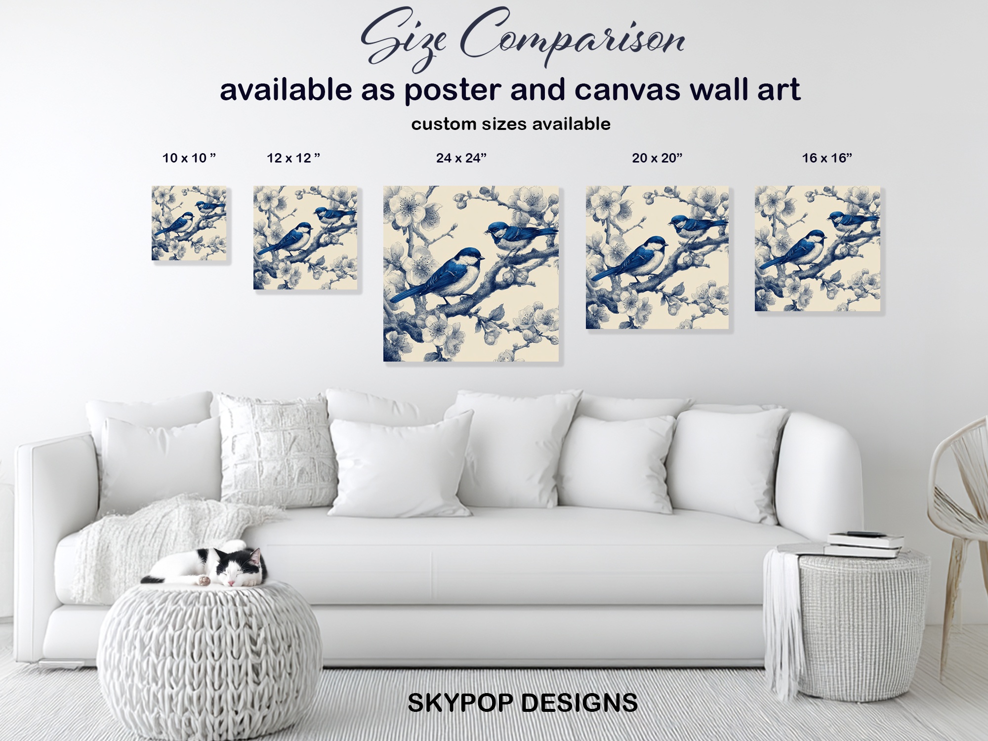 7.jpg Blue Birds Cherry Blossom Art