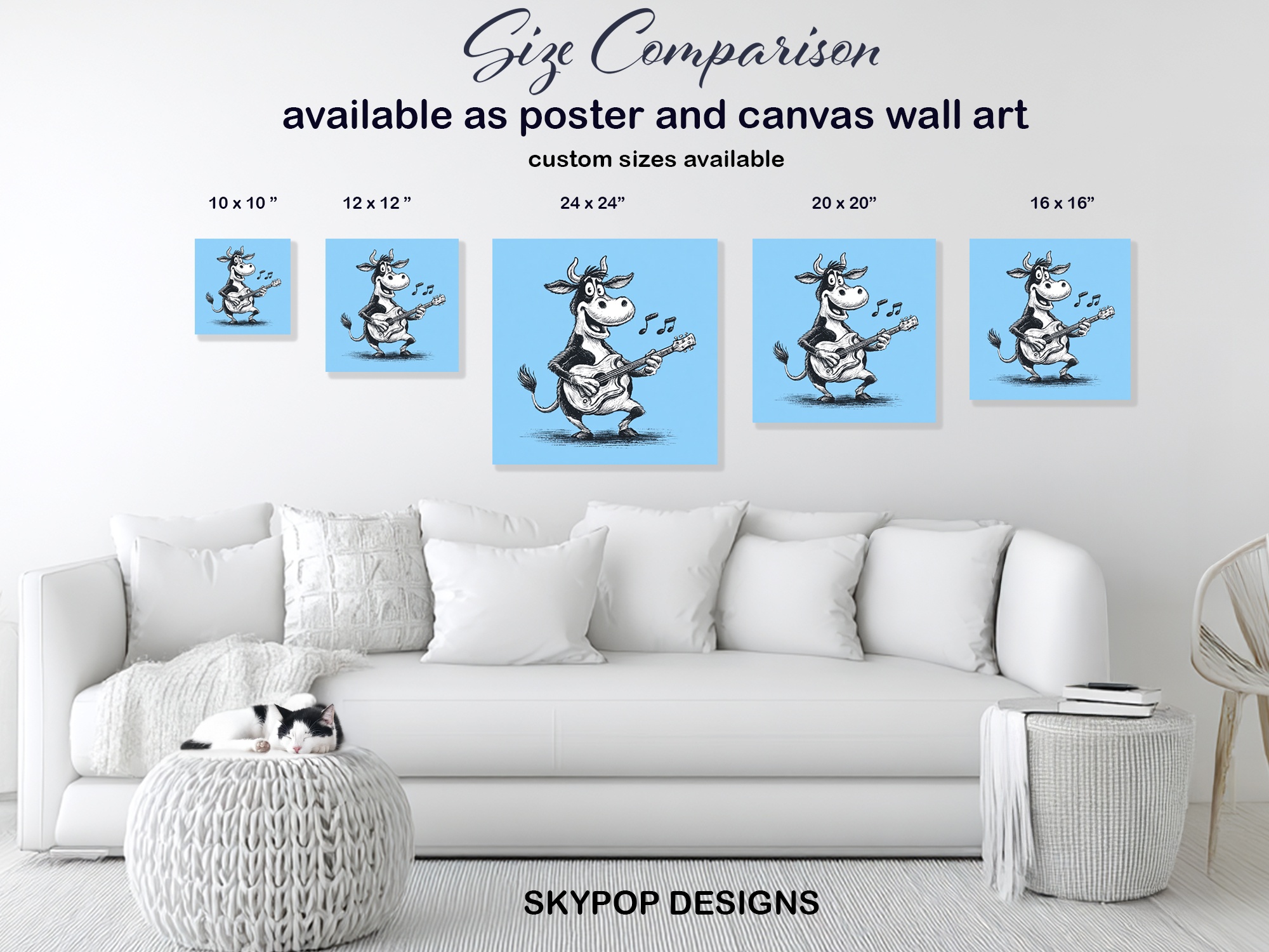 7.jpg Cow Playing Guitar Art
