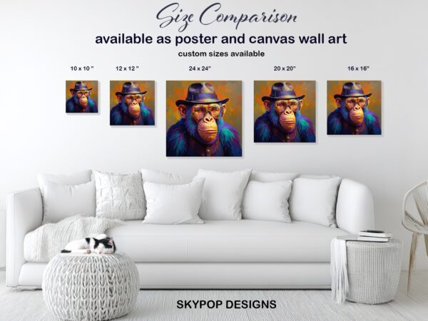 Chimpanzee Portrait Art