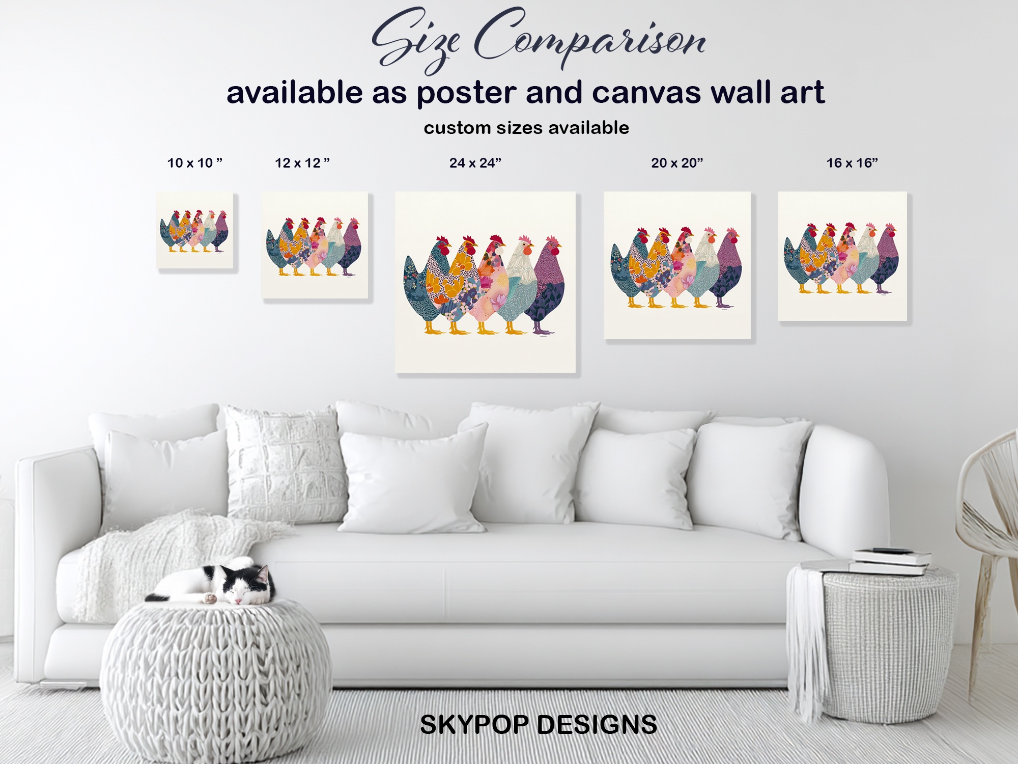 7.jpg Colorful Roosters Art