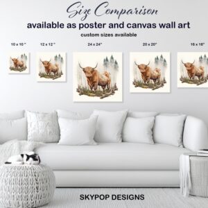 Highland Cow Art