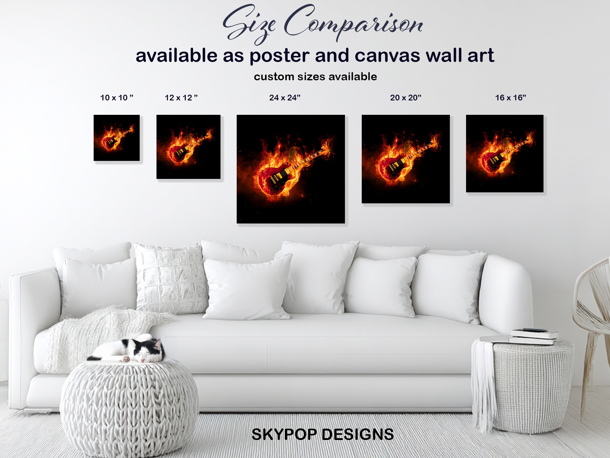 7.jpg Flaming Guitar Art