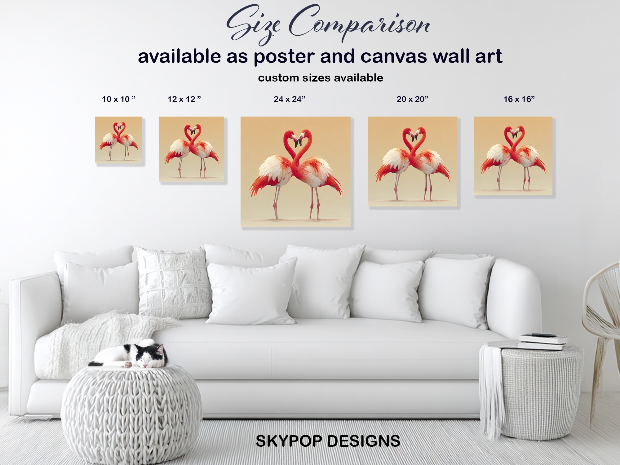 7.jpg Flamingo Love Heart Art