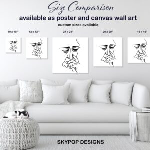 Expressive Line Art Face