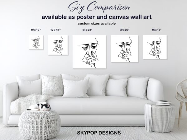 Expressive Line Art Face