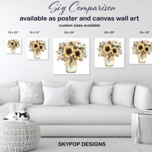 Sunflower Mason Jar Art