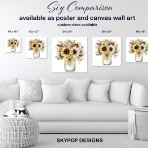 Sunflower Mason Jar Art