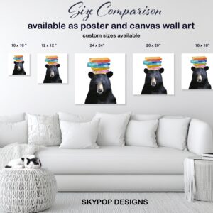 Bear Book Stack Art