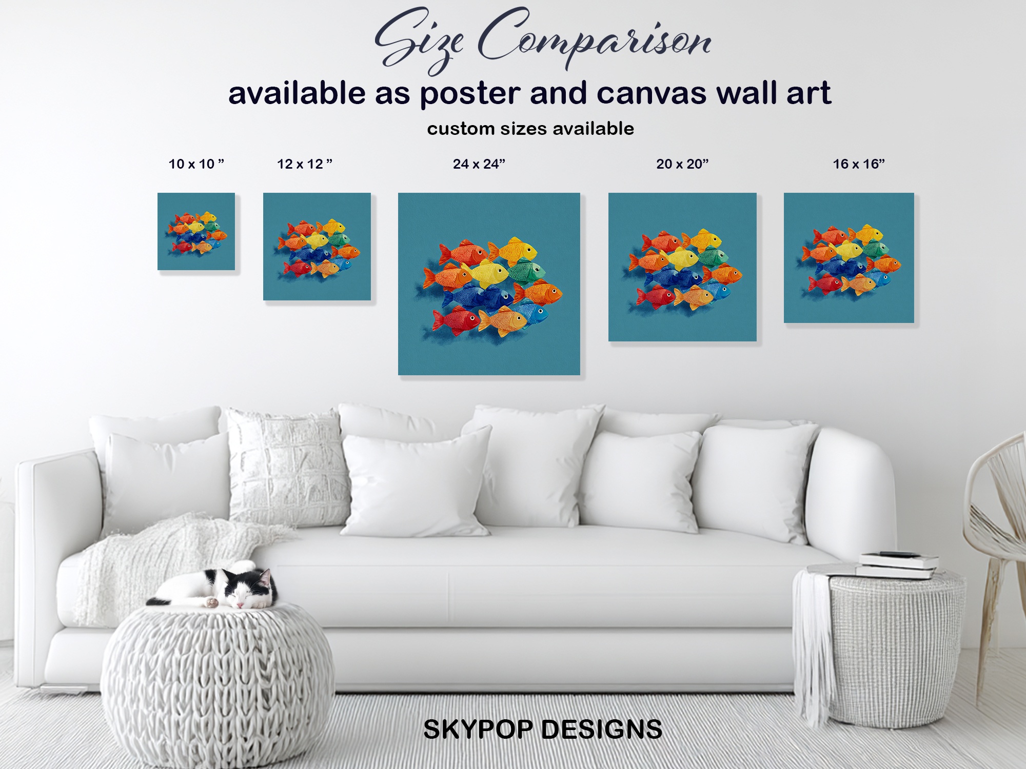 7.jpg Colorful Fish School Art