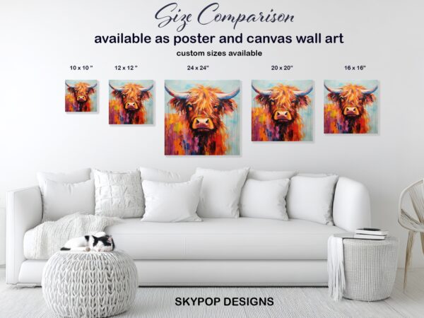 Highland Cow Art