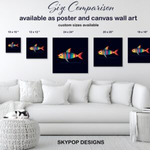 Rainbow Fish Art