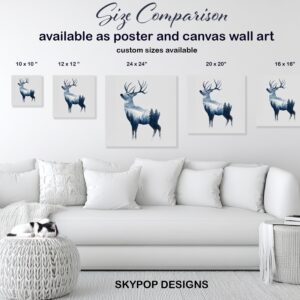Deer Forest Silhouette Art