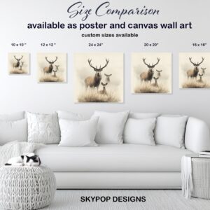 Deer Family Art