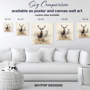 Deer Family Art