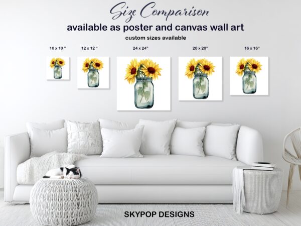 Sunflower Mason Jar Art