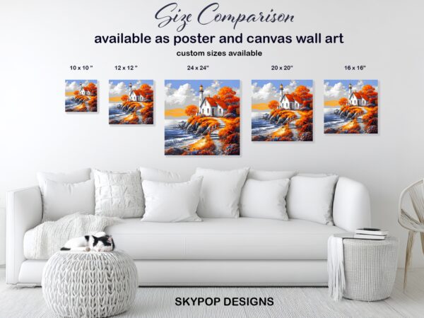 Autumn Lighthouse Art