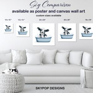 Cow Bath Time Art