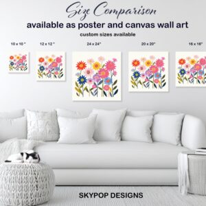 Colorful Daisy Garden Art