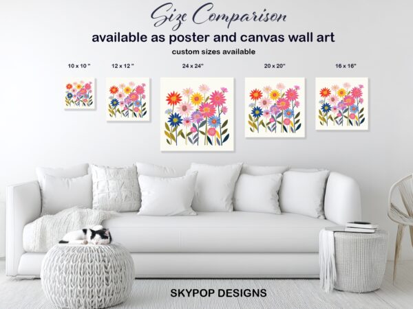 Colorful Daisy Garden Art