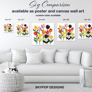 Colorful Tulip Garden Art
