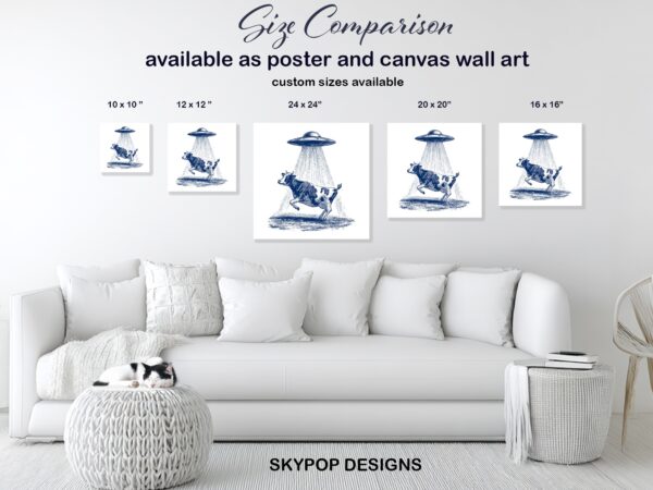 UFO Cow Abduction Art