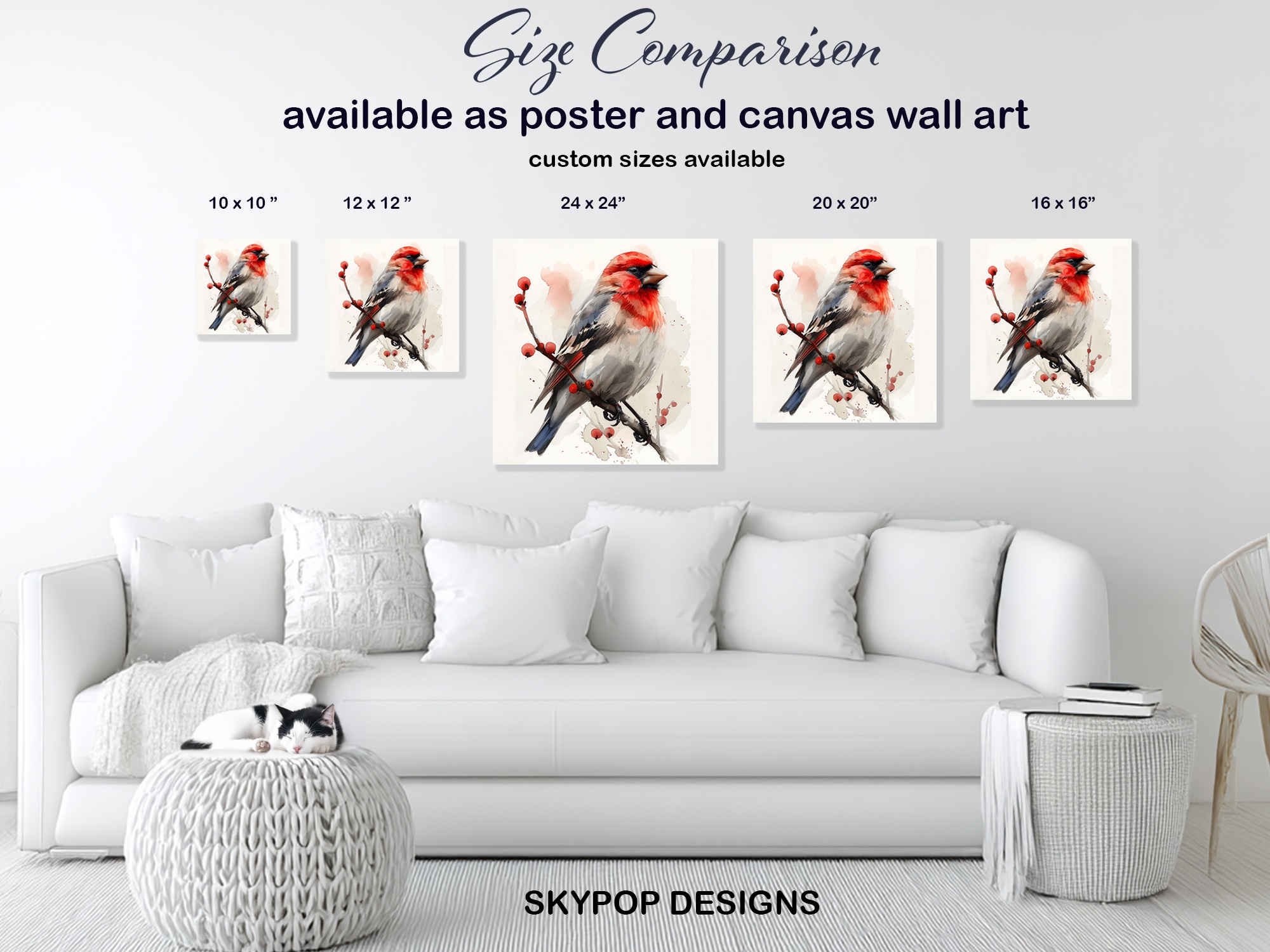 7.jpg Red Finch Bird Art