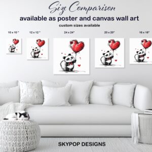 Panda Heart Balloon Art
