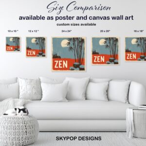 Zen Bamboo Moon Art