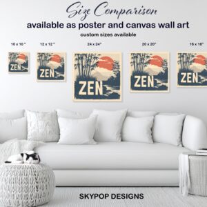 Zen Bamboo Sunset Art