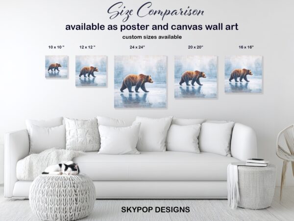 Bear Winter Walk Art