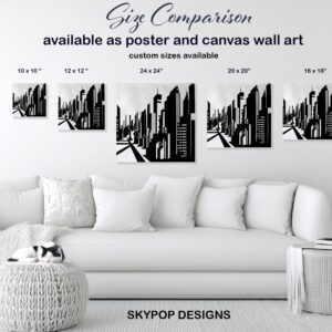 Cityscape Silhouette Art