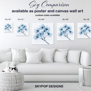 Blue Cherry Blossom Art