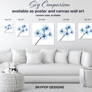 Blue Cherry Blossom Art