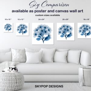 Blue Cherry Blossom Art